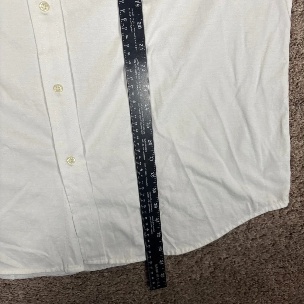 Polo Ralph Lauren Mens XXL White Knit Cotton Long Sleeve Button Down Shirt